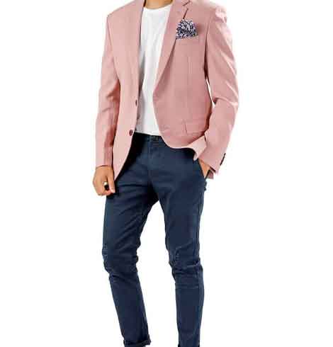 Indigo Trail Slim Fit Single-Breasted Blazer - Burgundy