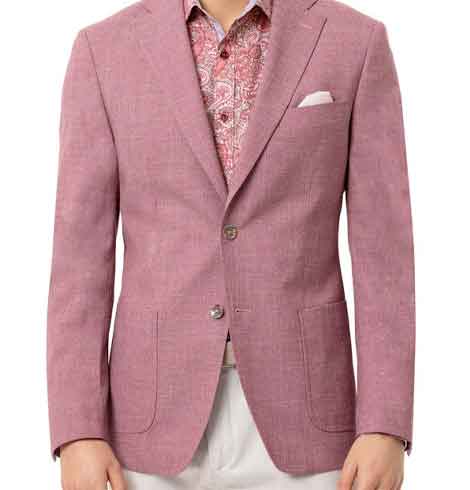 Indigo Trail Slim Fit Single-Breasted Blazer - Burgundy view 2