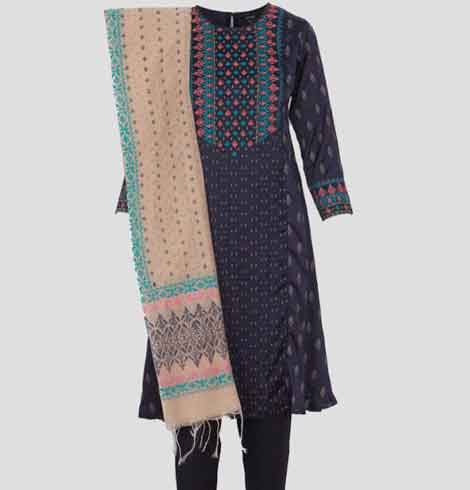 Tarang Printed A-Line Kurta Set - Olive Green