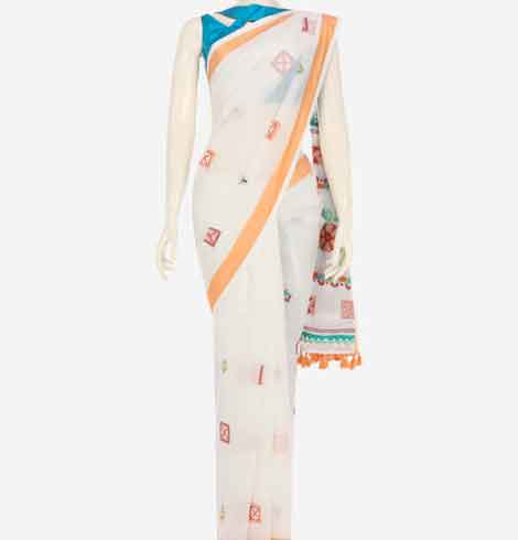 Rangriti Craft Banarasi Silk Blend Saree - Olive Green