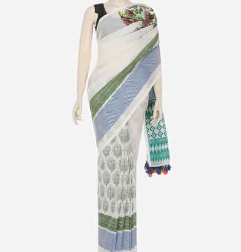 Tarang Soft Georgette Floral Saree - Mustard view 2